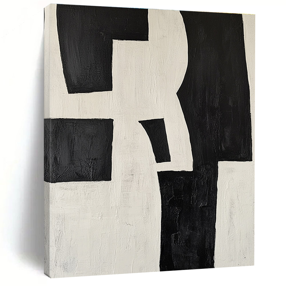Black and White Geometric Abstract for Minimalist Studio & Modern Office STSC389