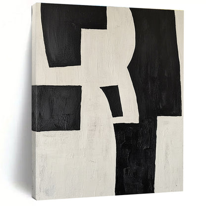 Black and White Geometric Abstract for Minimalist Studio & Modern Office STSC389