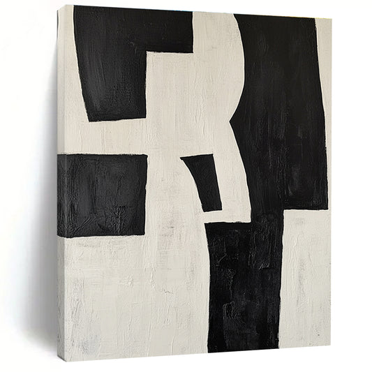 Black and White Geometric Abstract for Minimalist Studio & Modern Office STSC389