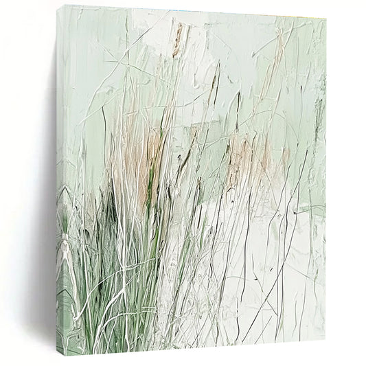 Abstract Grassland Art for Nature - Inspired Wellness Center & Tranquil Home Bedroom STSC939