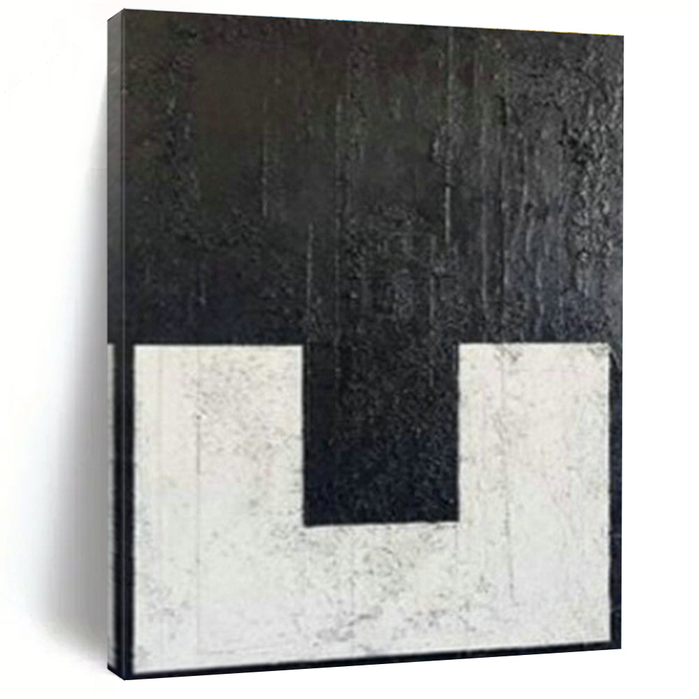Black and White Geometric Abstract Art for Contemporary Office & Minimalist Showroom DLZ1979