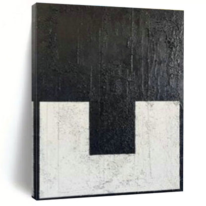 Black and White Geometric Abstract Art for Contemporary Office & Minimalist Showroom DLZ1979