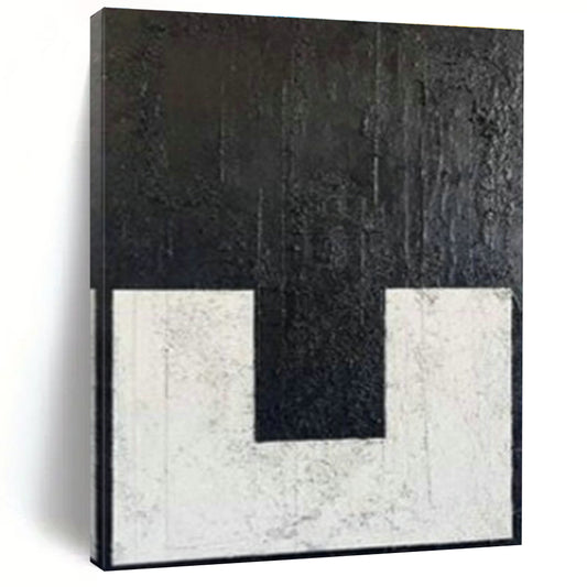 Black and White Geometric Abstract Art for Contemporary Office & Minimalist Showroom DLZ1979