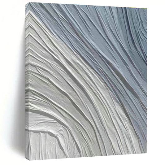 Light Blue Wrinkled Abstract Art for Bedroom & Study DLZ0580