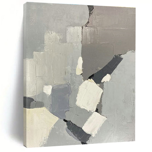 Minimalist Gray - Block Abstract Art for Corporate Office & Modern Hotel Lobby DLZ2286