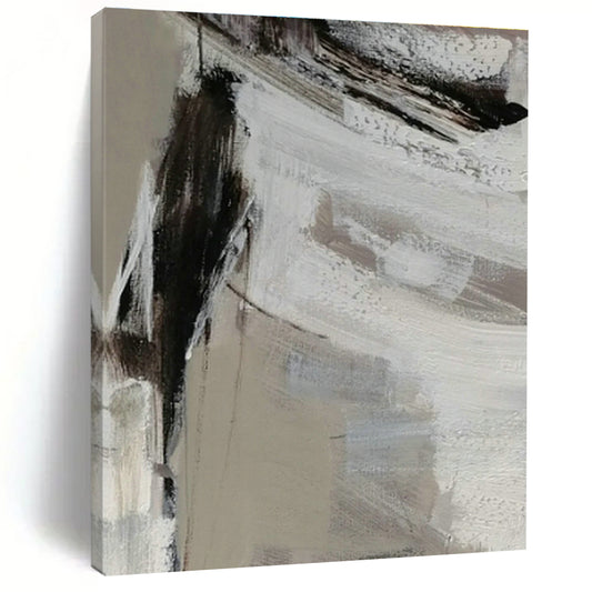 Minimalist Grey Abstract Art for Modern Office & Neutral - Toned Bedroom DLZ1311