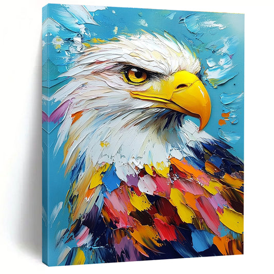 Colorful Eagle Portrait for Patriotic Office & Wildlife - Themed Bar STSC1285