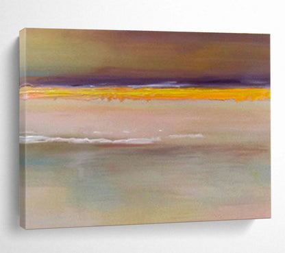 Yellow - Purple Minimalist Abstract Art for Calm Study DLZ2757