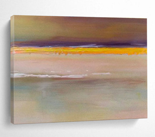Yellow - Purple Minimalist Abstract Art for Calm Study DLZ2757