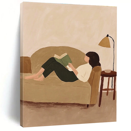 Relaxed Reading Woman for Cozy Home Library & Literary Lounge STSC1262