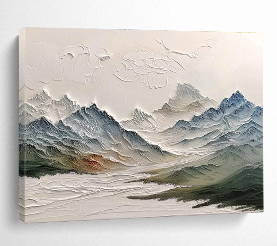 Colorful Mountain Relief Art for Eclectic Home Office DLZ2846