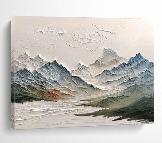Colorful Mountain Relief Art for Eclectic Home Office DLZ2846