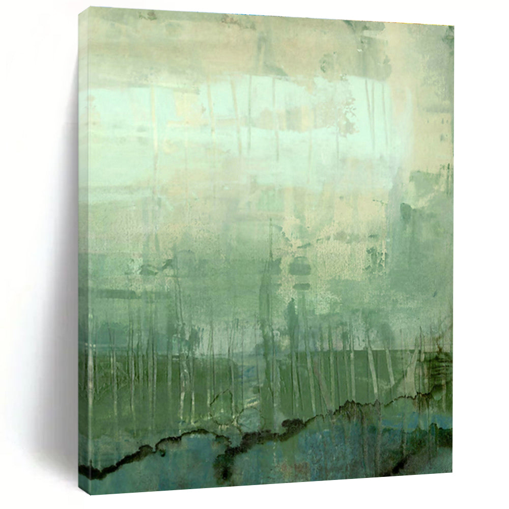 Green - Toned Misty Art for Nature - Inspired Library & Eco - Conscious Café DLZ0959