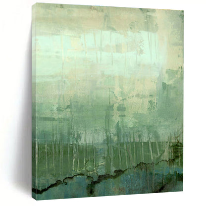 Green - Toned Misty Art for Nature - Inspired Library & Eco - Conscious Café DLZ0959