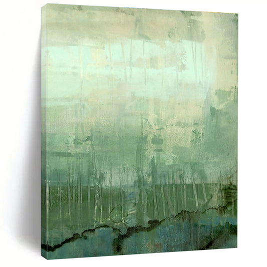 Green - Toned Misty Art for Nature - Inspired Library & Eco - Conscious Café DLZ0959