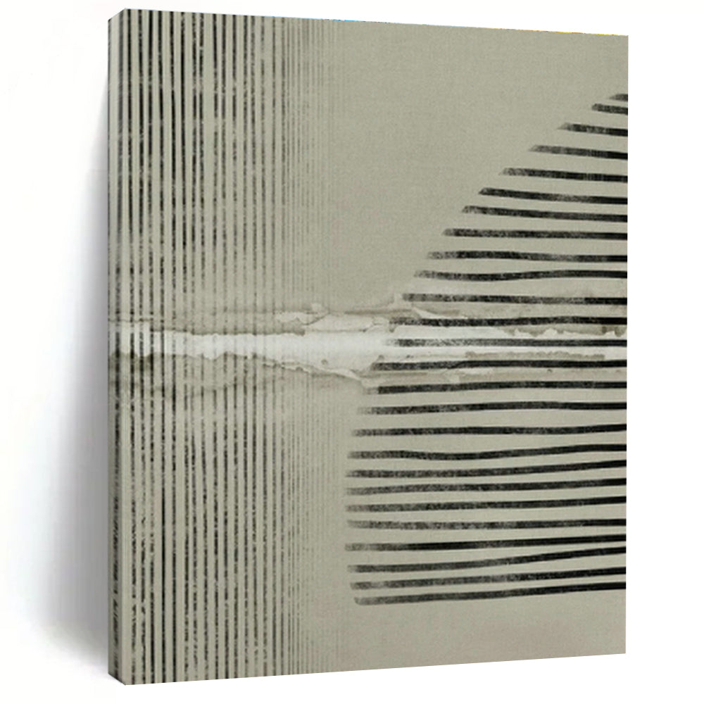 Industrial - Chic Striped Art for Loft Café & Minimalist Office DLZ1381