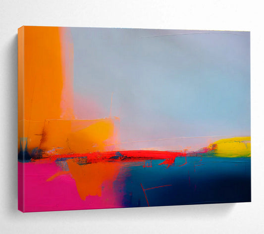 Color - Clash Abstract Landscape Art for Bold Home Office DLZ2867