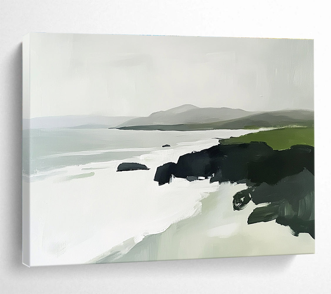 Minimalist Coastal Landscape for Scandinavian Home & Beachfront Yoga Studio SC160