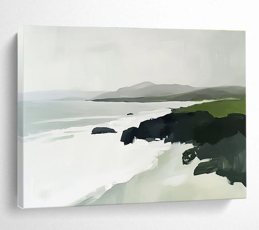 Minimalist Coastal Landscape for Scandinavian Home & Beachfront Yoga Studio SC160