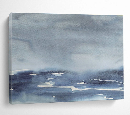 Light Blue Sky - Water Watercolor for Minimalist Beach House Studies DLZ2552