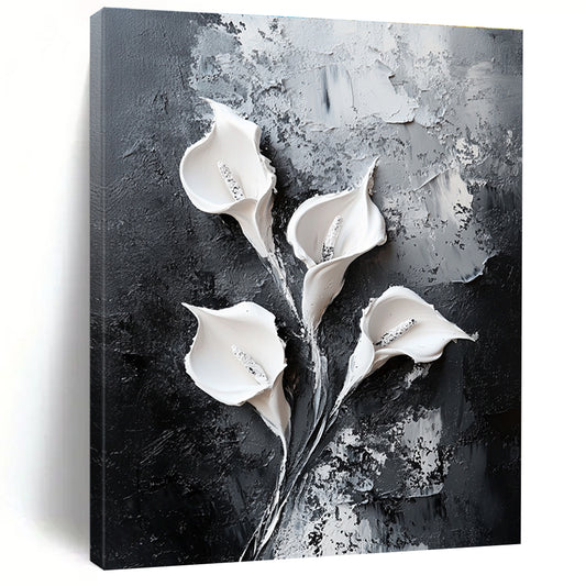 Textured Flower Relief for Sophisticated Home Dining Room & High - End Floral Art Space STSC509