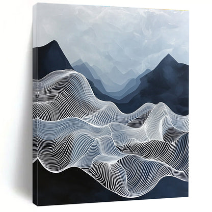Line - Drawn Mountain Landscape for Outdoor Enthusiast’s Home & Nature - Themed Gallery STSC1147
