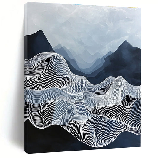 Line - Drawn Mountain Landscape for Outdoor Enthusiast’s Home & Nature - Themed Gallery STSC1147