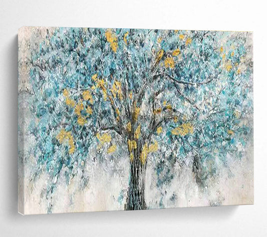 Blue - Gold Tree Art for Bohemian - Style Home Office Creative Corners DLZ3273