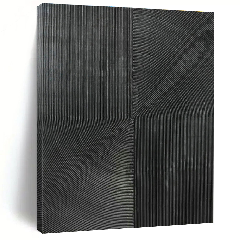 Black Textured Art for Industrial - Style Bar & Modern Art Museum DLZ1796