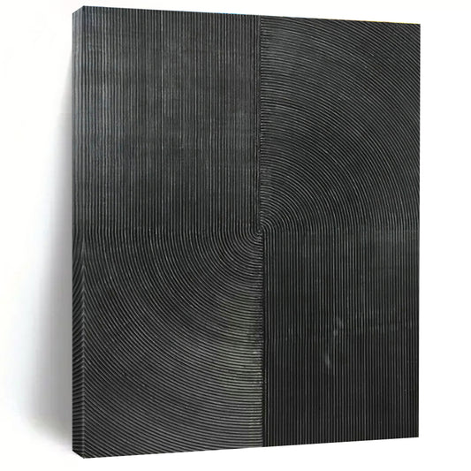 Black Textured Art for Industrial - Style Bar & Modern Art Museum DLZ1796
