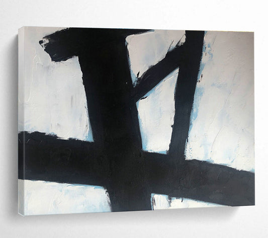 Black - White Cross Abstract Art for Contemporary Monastery Studies DLZ2565