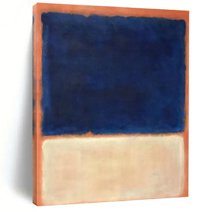 Blue - Orange Minimalist Art for Coastal Café & Contemporary Living Room DLZ2322