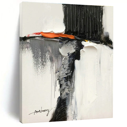 Black - White Abstract Art for Industrial Loft & Contemporary Gallery DLZ0801