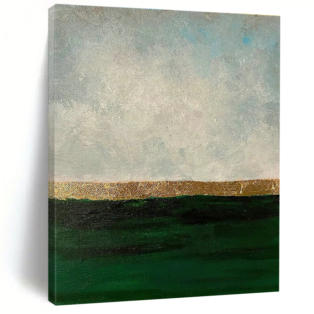 Gold - Striped Seaside Abstract Art for Coastal Home & Beachfront Café DLZ1213