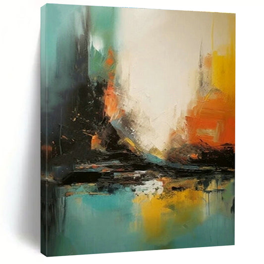 Urban Color Clash Abstract for Rooftop Art Gallery & Industrial - Chic Loft DLZ0935