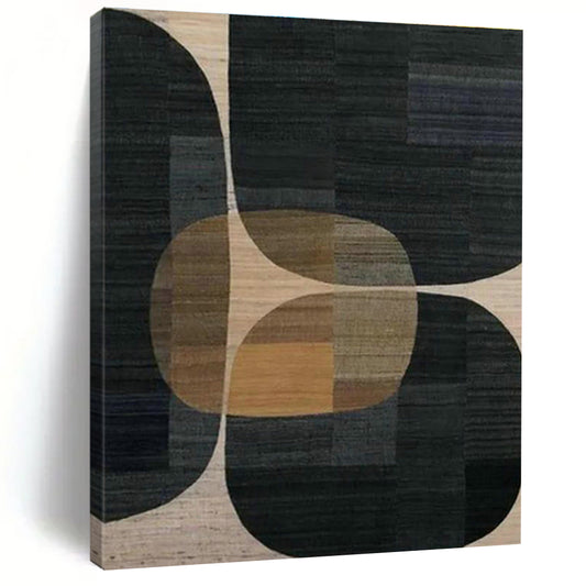 Geometric Color - Block Rug Art for Mid - Century Modern Dining Areas DLZ0255