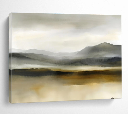 Monochrome Landscape Art for Minimalist Bedroom & Serene Meditation Room SC288