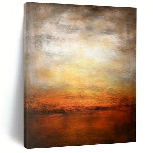 Orange - Yellow Gradient Abstract Art for Living Room & Dining Room DLZ0444