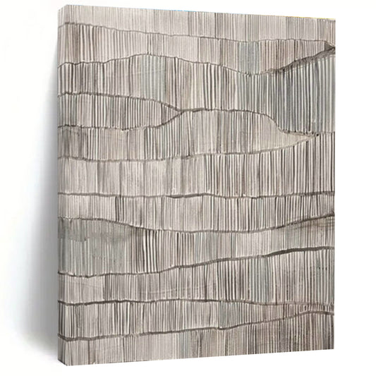 Gray and White Textured Abstract Art for Industrial Loft & Contemporary Home Hallway DLZ1595