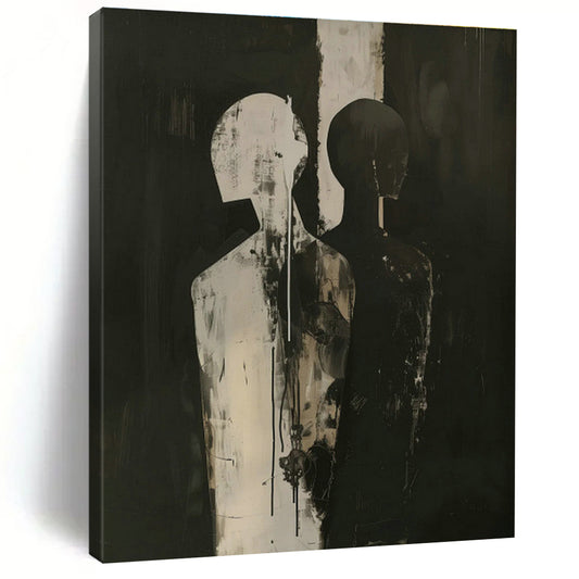 Black - White Figure Silhouette Art for Living Room & Hallway DLZ0422