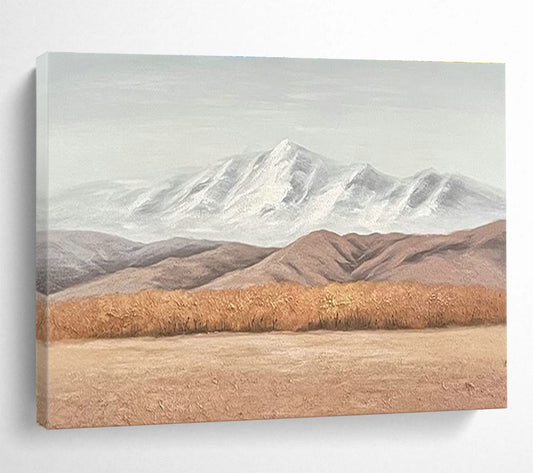 Snow Mountain Landscape Art for Adventure Lodge Common Area Walls DLZ3274