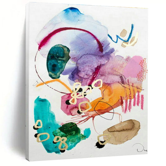 Watercolor Abstract Art for Spa Wellness Center Relaxation Rooms DLZ0178