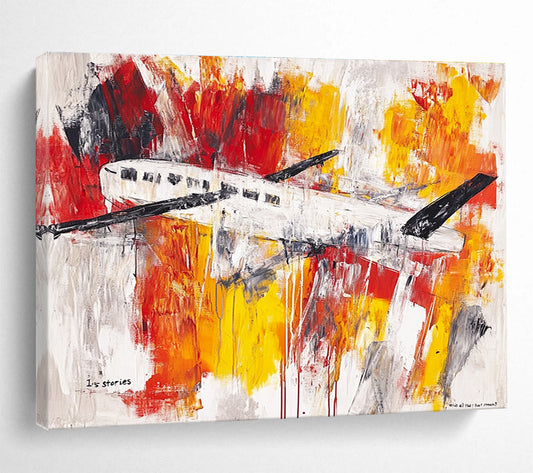 Abstract Plane Painting Art for Aviation - Themed Bar & Adventure - Lover’s Study SC333