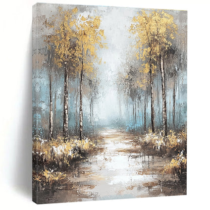 Misty Forest Path Art for Living Room & Hotel Lobby STSC060