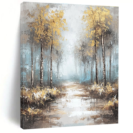 Misty Forest Path Art for Living Room & Hotel Lobby STSC060