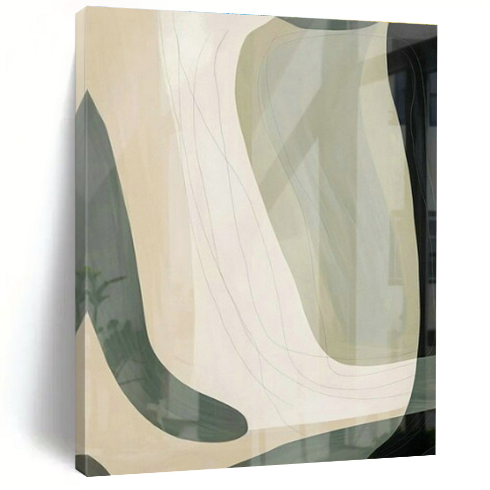 Minimalist Light Brown Abstract Art for Nordic - Style Home & Art - Focused Café DLZ1960