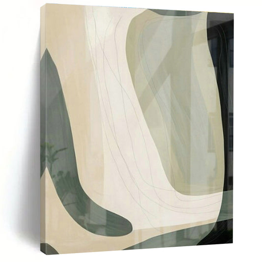Minimalist Light Brown Abstract Art for Nordic - Style Home & Art - Focused Café DLZ1960
