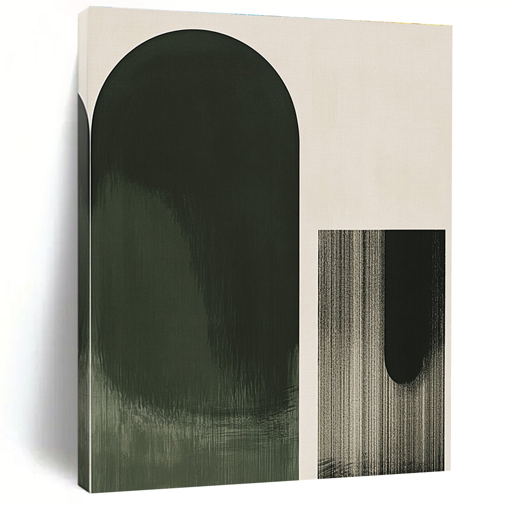 Abstract Green Shapes Art for Contemporary Home Living Room & Art Gallery Corridor STSC1031
