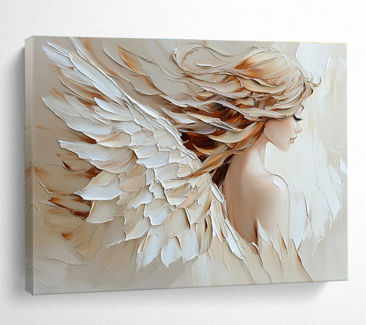 Angelic Figure with Wings Art for Spiritual Retreat & Dreamy Bedroom SC105