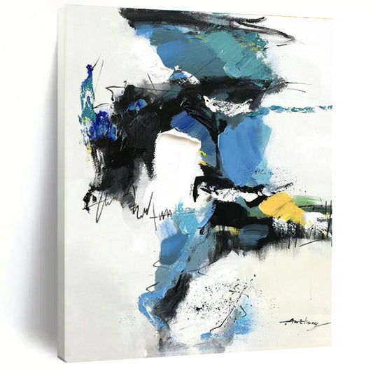 Blue - Green Abstract Art for Creative Studio & Trendy Café DLZ0791